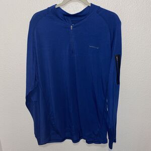 Merrell Men’s Quarter Zip Opti-Wick Sweatshirt Size XXL Blue